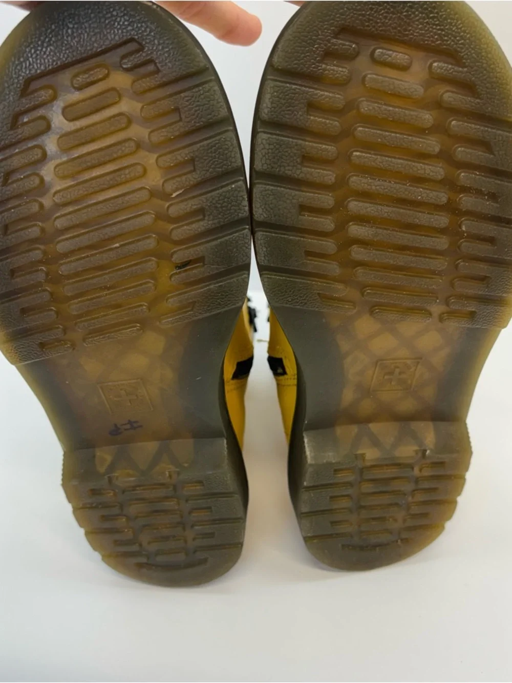 Kids Dr. Martens 1460 Side Zip Yellow Lace-Up Boots Unisex Sz 3